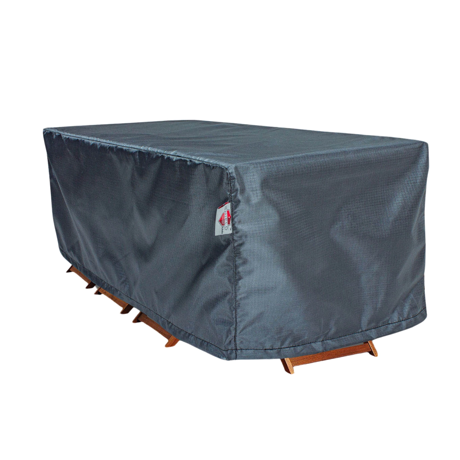 Summerset Shield Gold 2-Layer Polyester Fabric Outdoor Dining Set Cover - 120x78", Charcoal Grey