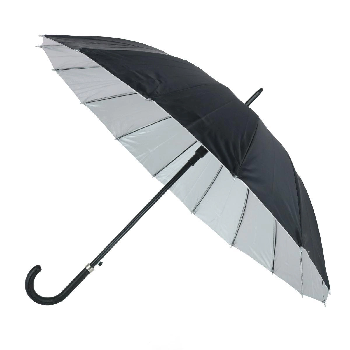 CTM Adult Classic Black Crook Handle Golf Umbrella