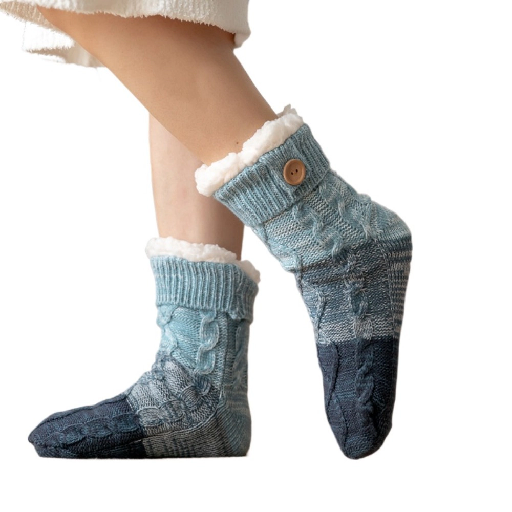 Wardrobe Whimsy Women Slipper Socks Non Slip Fuzzy Thick Warm Cabin Grips