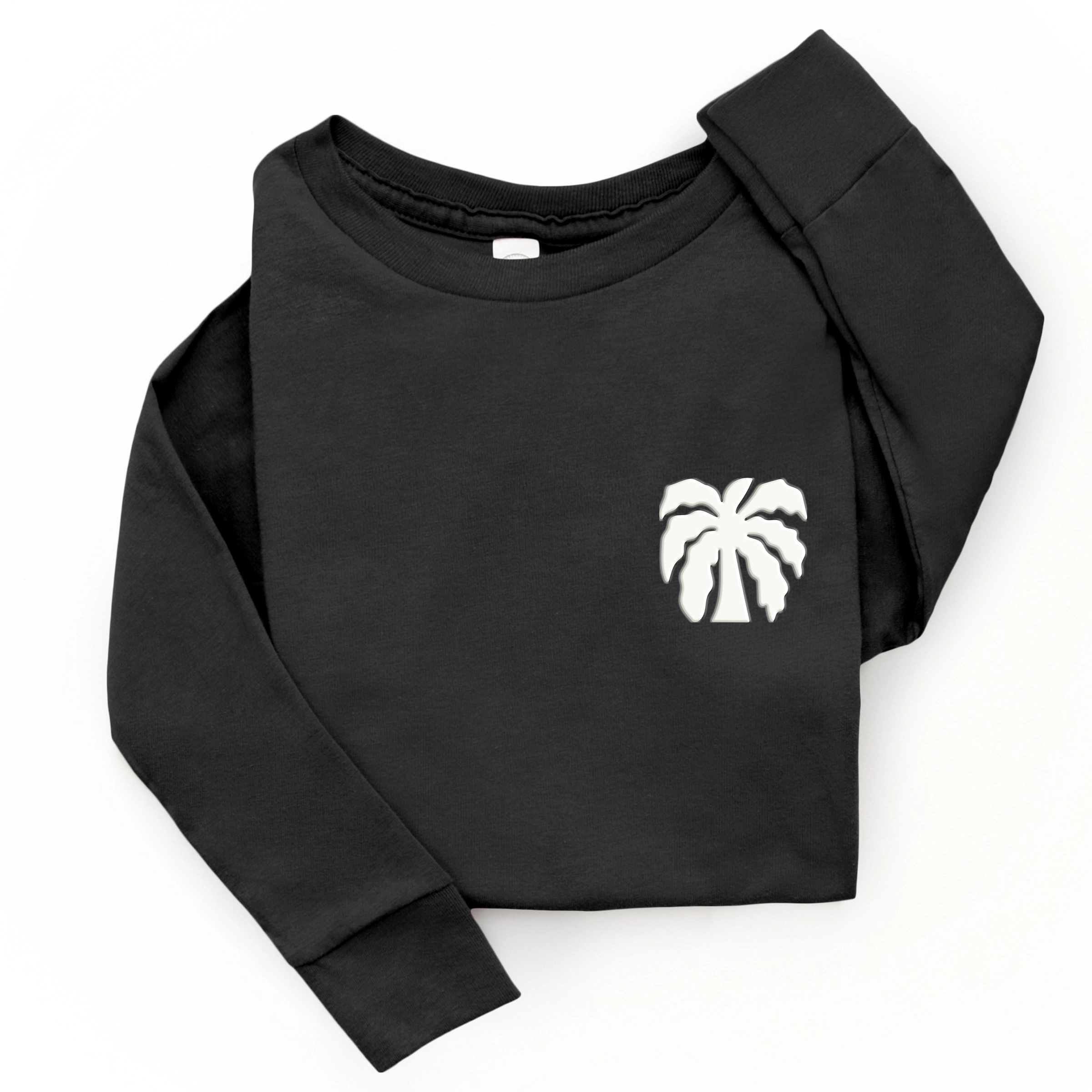 The Juniper Shop - Chasing Sunsets Groovy Puff Print Toddler Long Sleeve Graphic Tee
