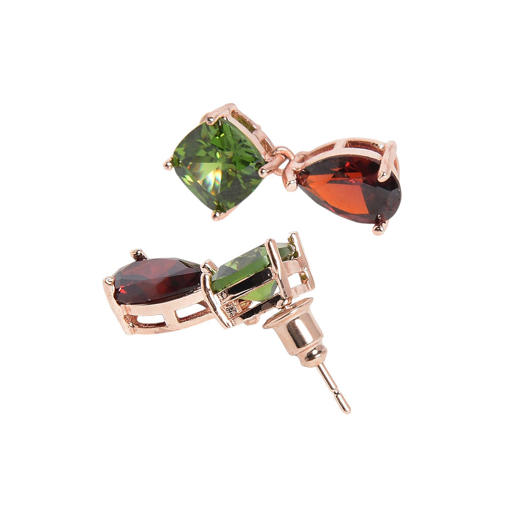 SOHI Women's Crystal-Hue Drop Earrings