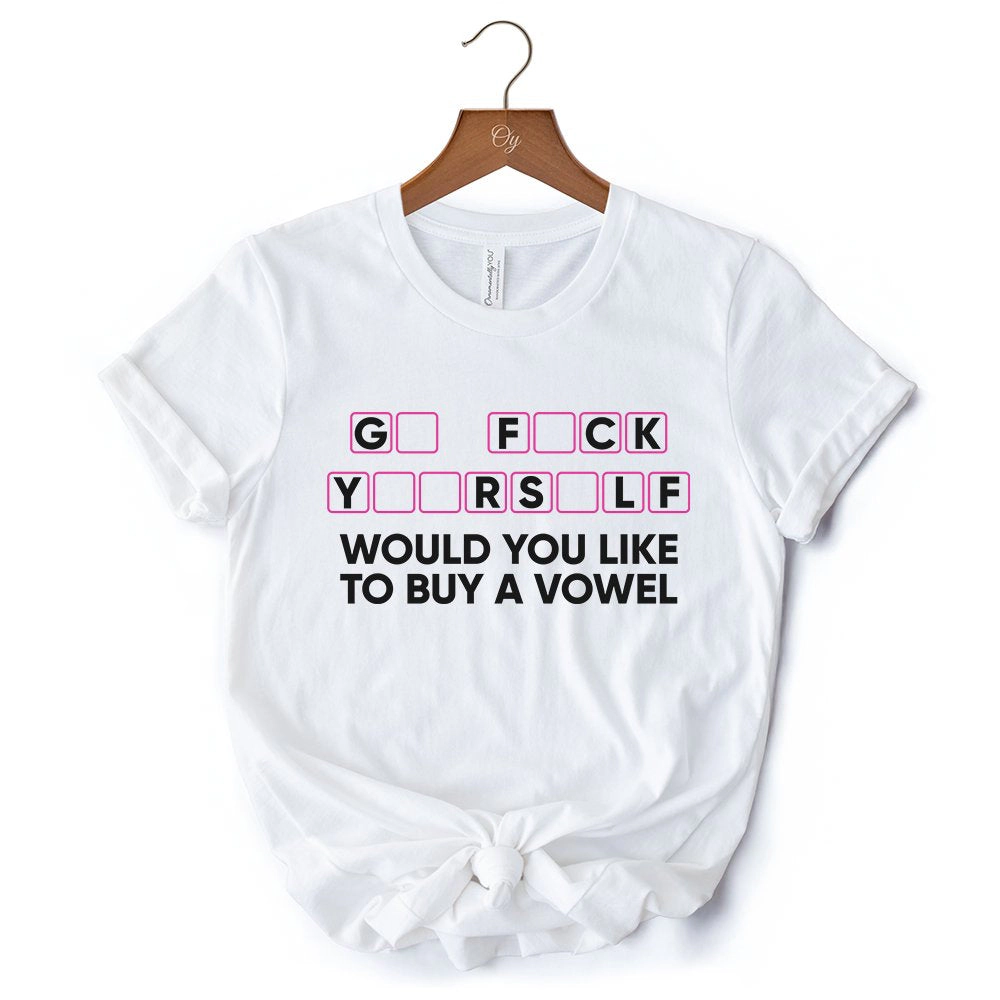 OrnamentallyYou Womens Would You Like To Buy A Vowel Puzzle T-Shirt