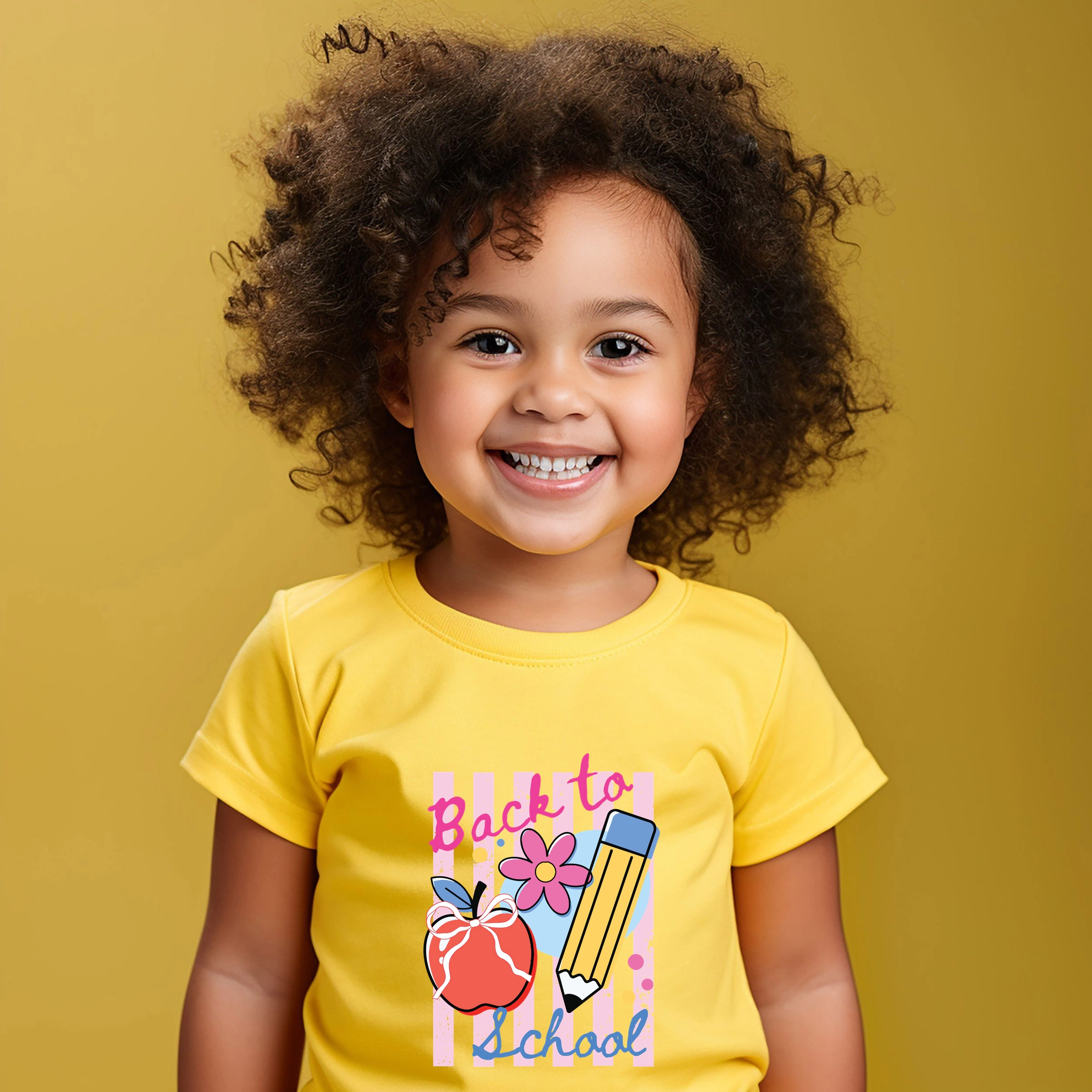 The Juniper Shop - Back To School Stripes Toddler Short Sleeve Graphic T-Shirt