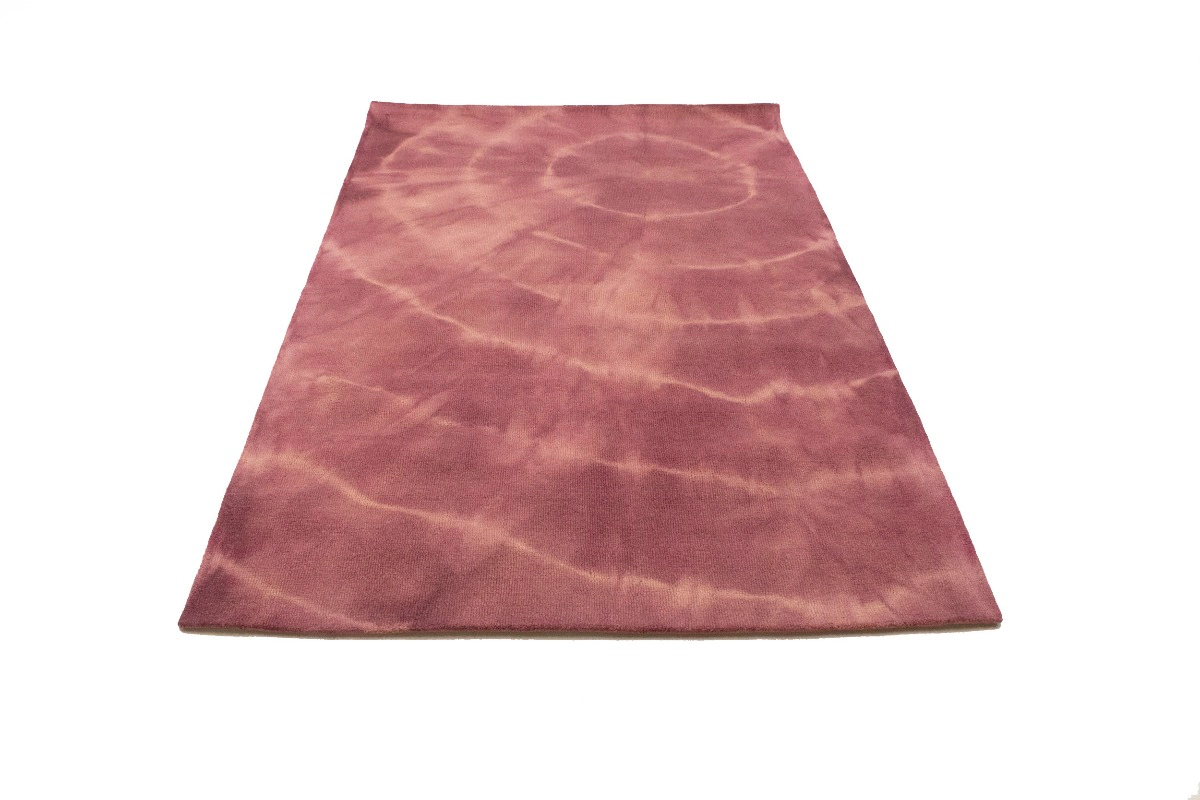 Magic Rugs 5'0 X 8'0 Hand-Tufted Deep Blush Tie-Dye Modern Wool Rug