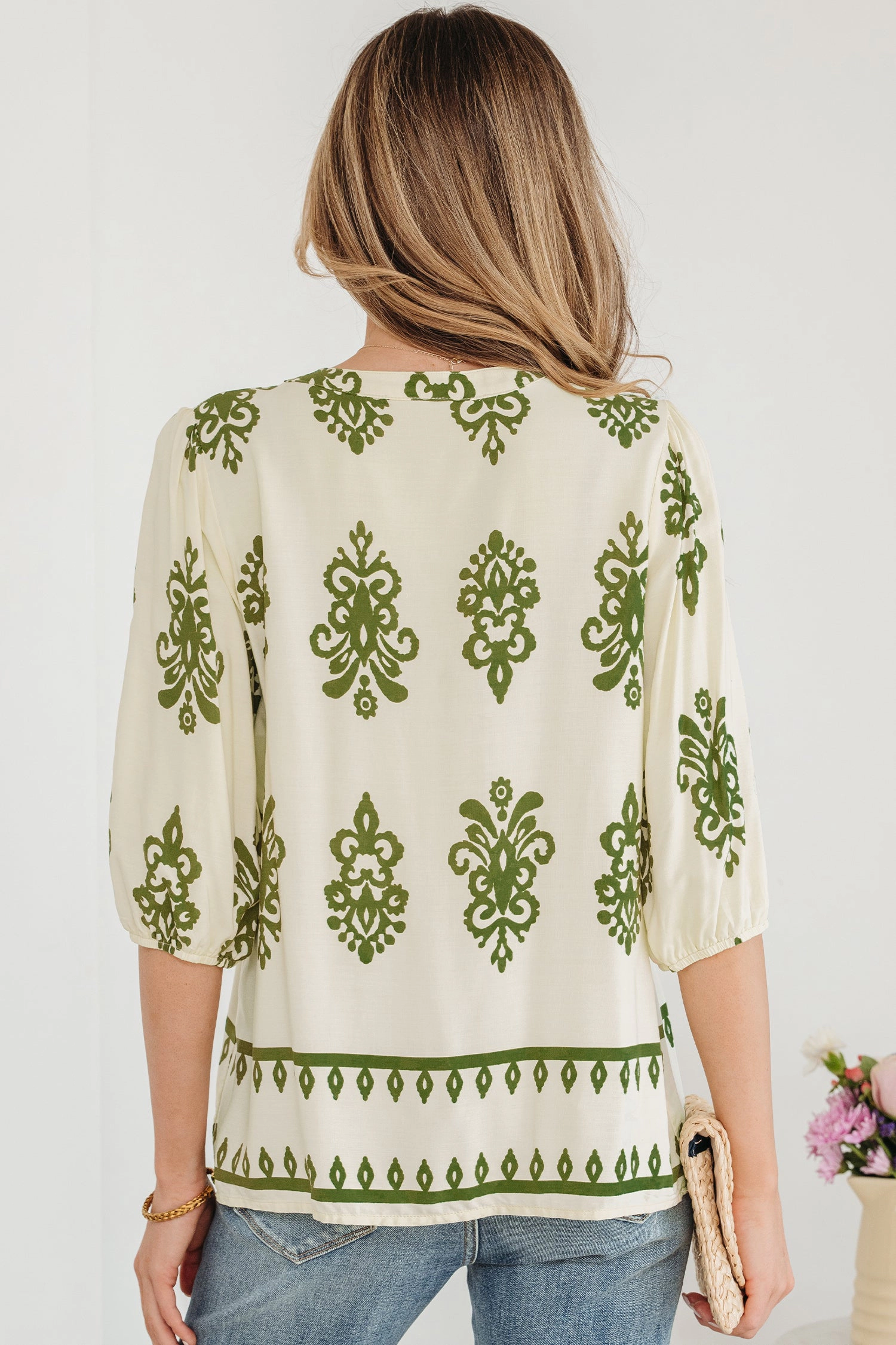 Threaded Pear Women's Keziah Puffy Half Sleeve Shirt