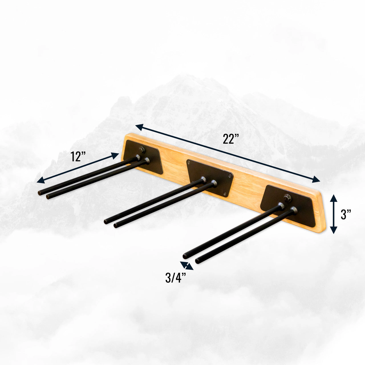 StoreYour Burlington Ski Storage Rack, Holds 6 Pairs of Skis