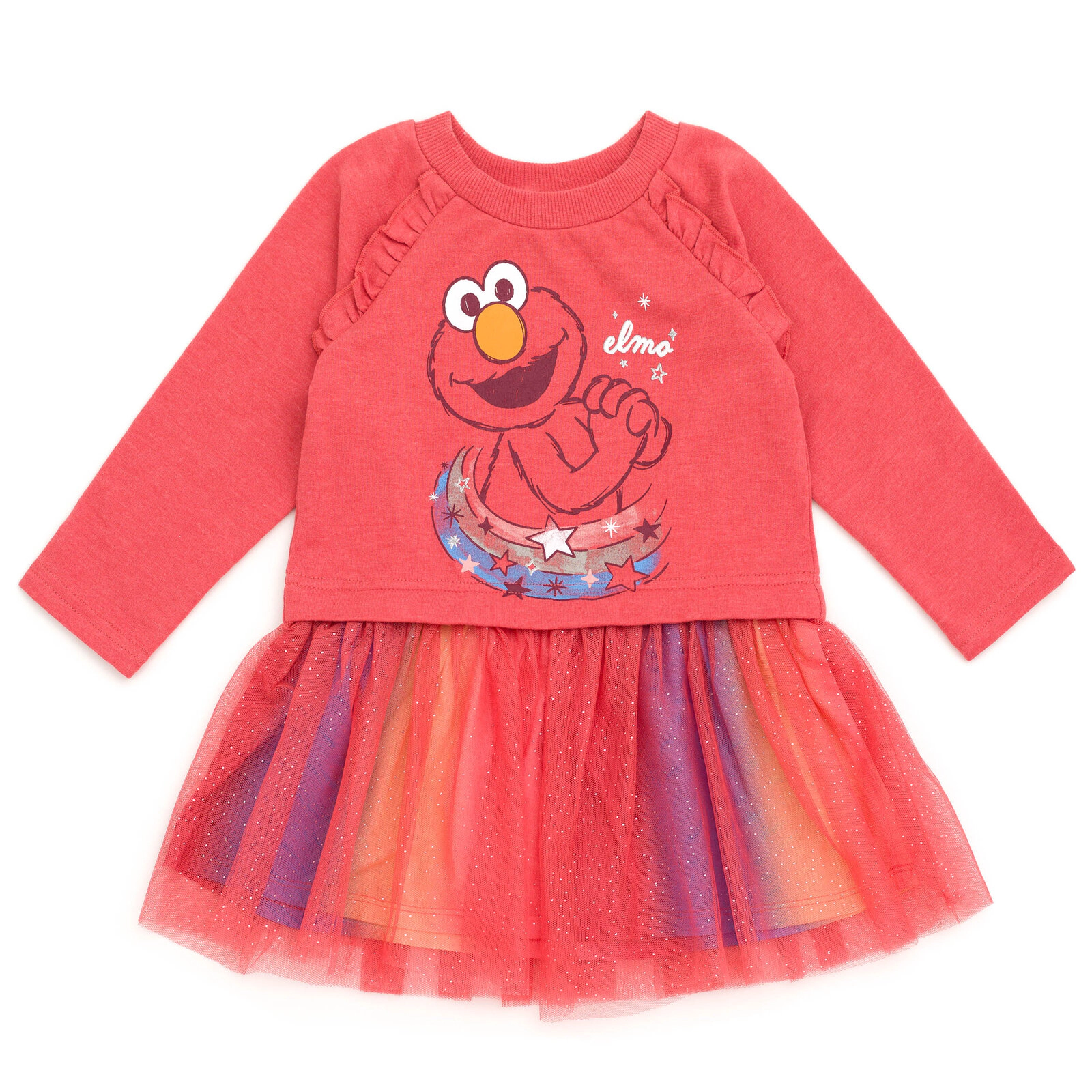 Sesame Street Elmo Girls' Glitter Tutu Dress