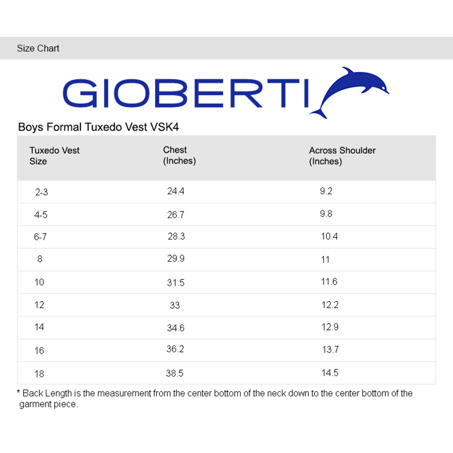 Gioberti Boy's 4pc Satin Formal Vest Set