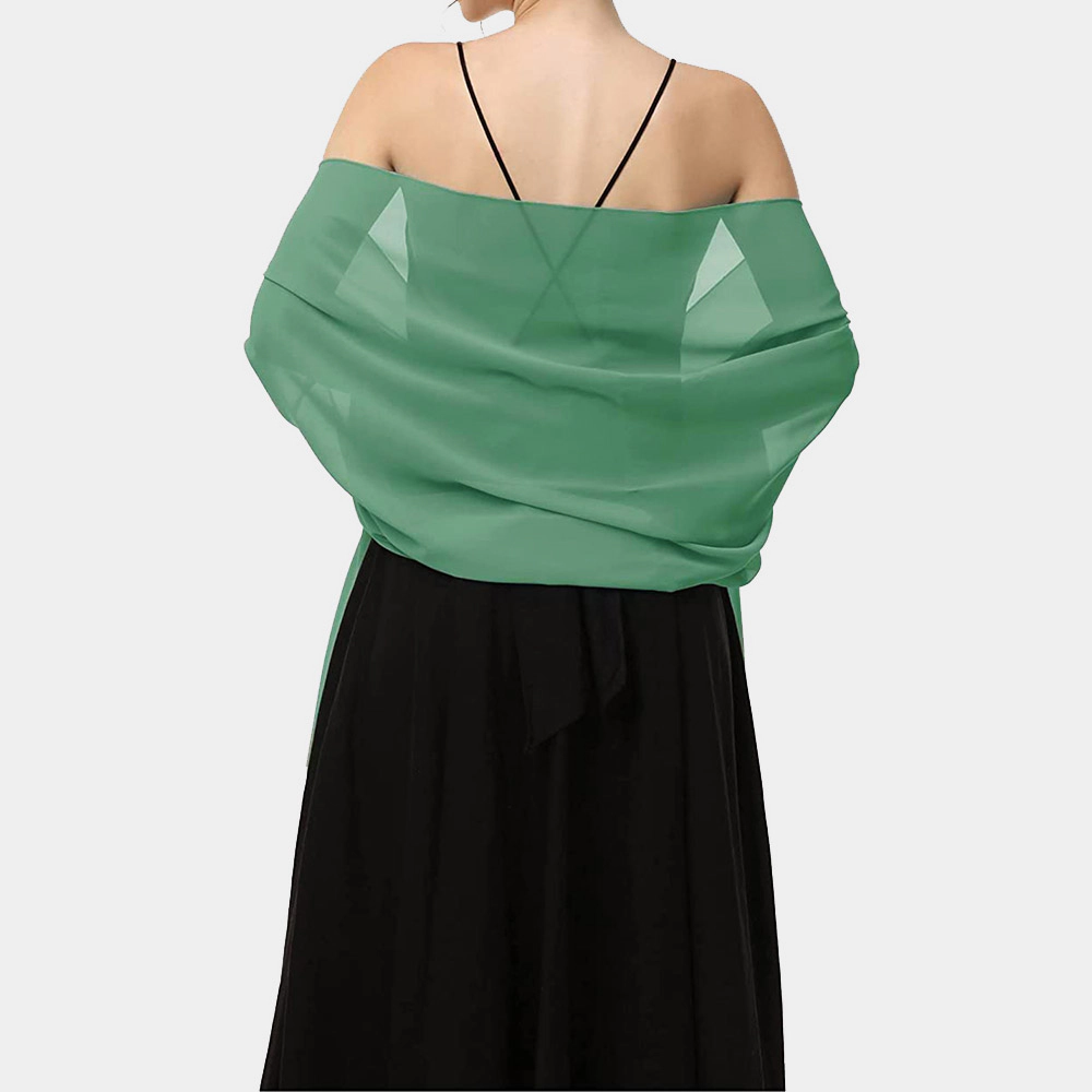 TRUEDAMES Lightweight Chiffon Shawl Scarf Wrap Green