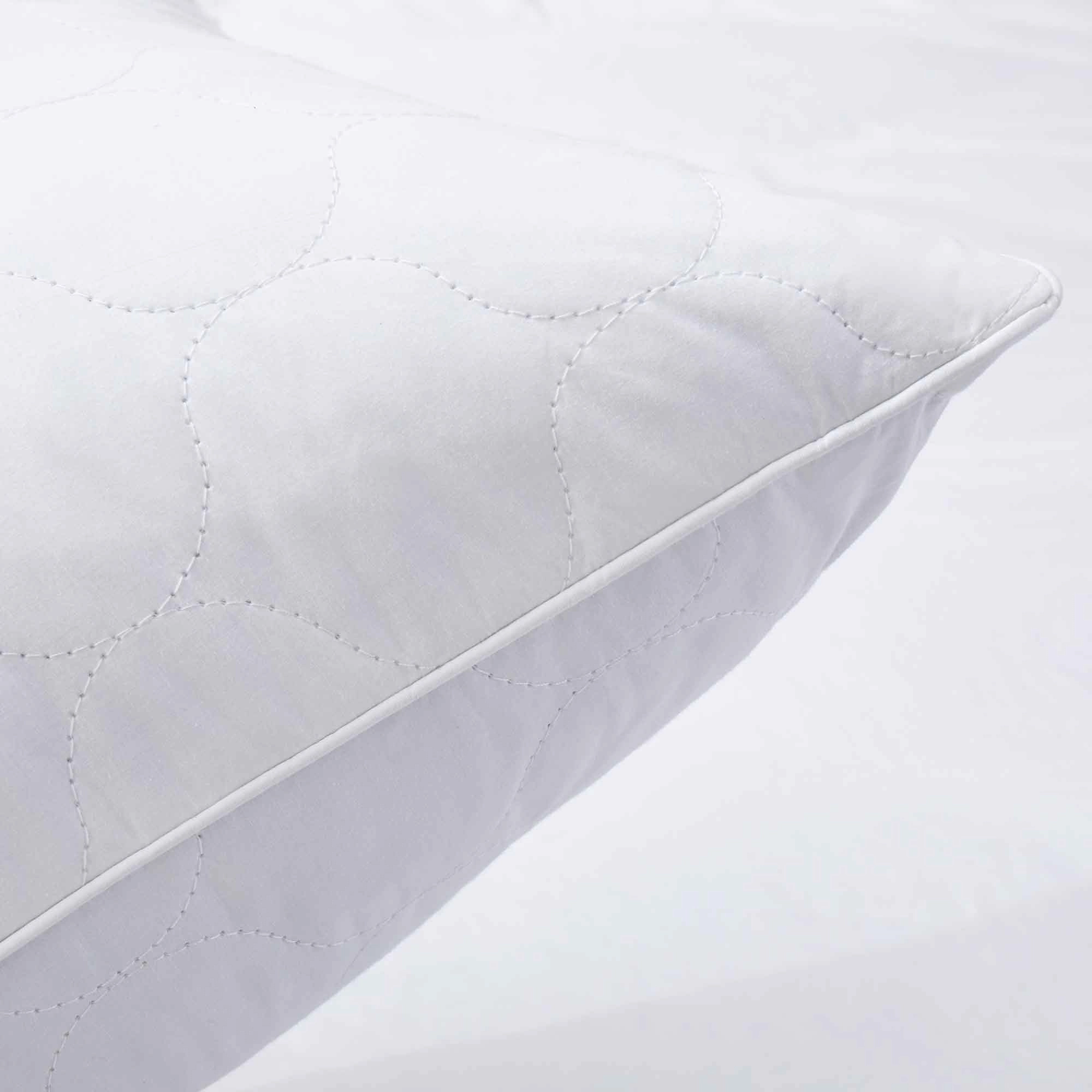 PeaceNest Quilted Goose Feather Bed Pillows with Soft Shell,Set of 2