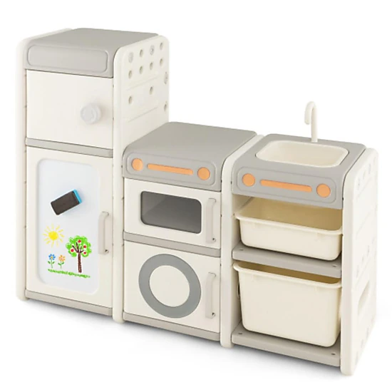Hivvago Multipurpose Kids Storage Unit With Toy Chest And Bookshelf