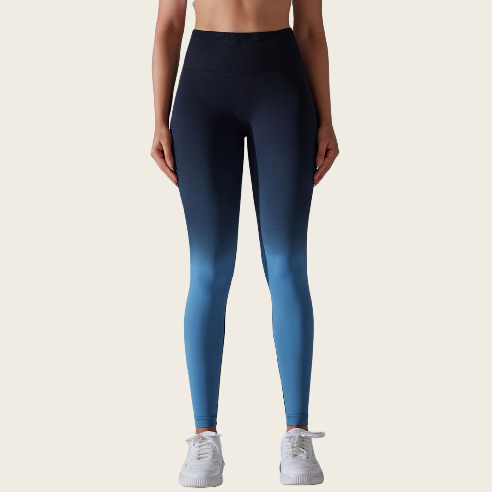Anna-Kaci Active Women's High-Waisted Gradient Leggings Seamless Yoga Workout Pants Compression Tights