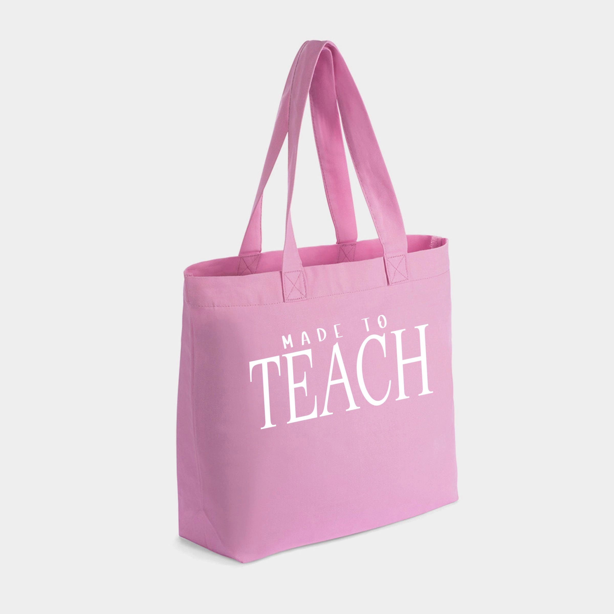 Simply Sage Market - Zippered Canvas Tote - Made To Teach Italic