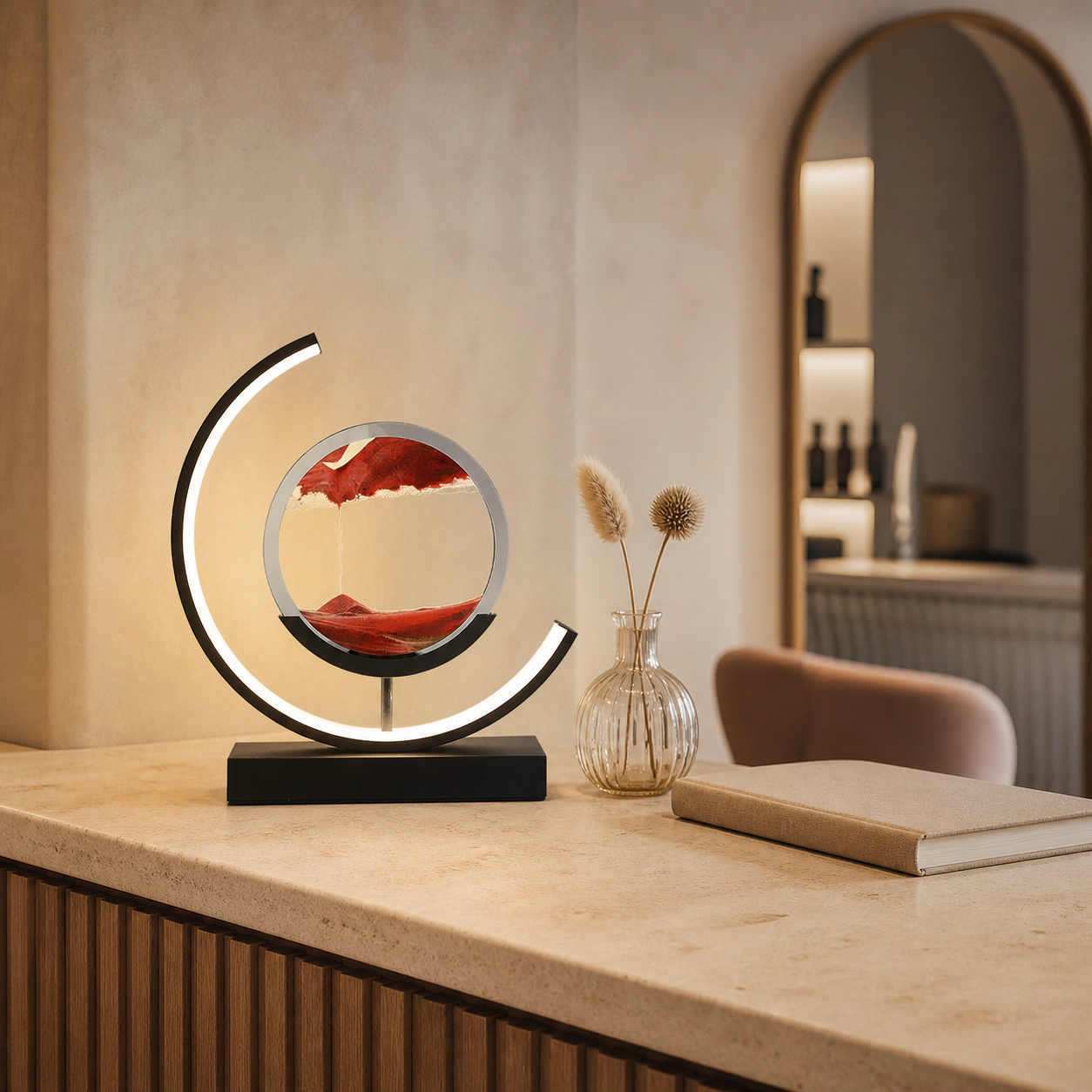 EP Light Moving Sand Painting Accent Table Lamp
