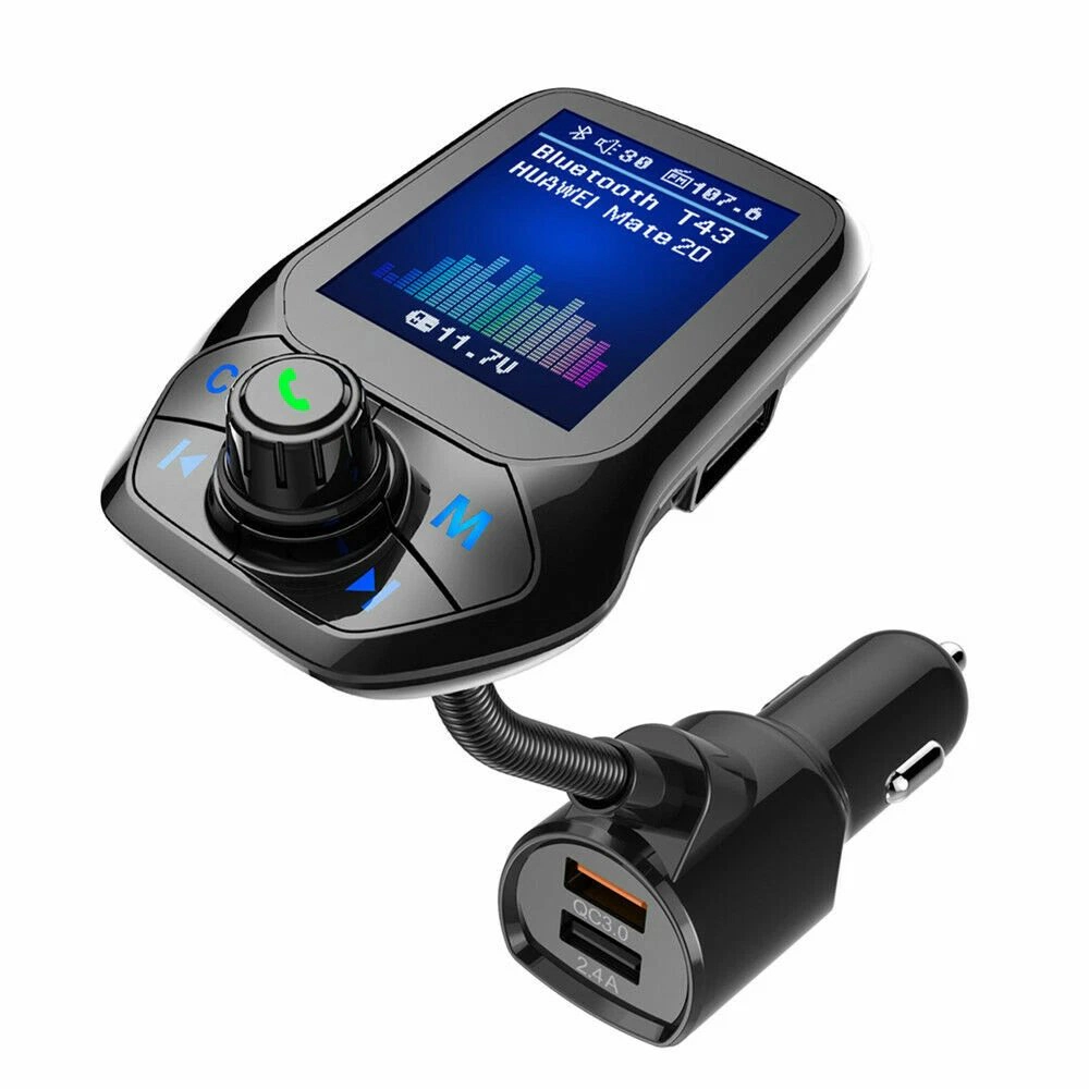 Home Collection Bluetooth 5.3 Car FM Transmitter with 3 Port USB Charger