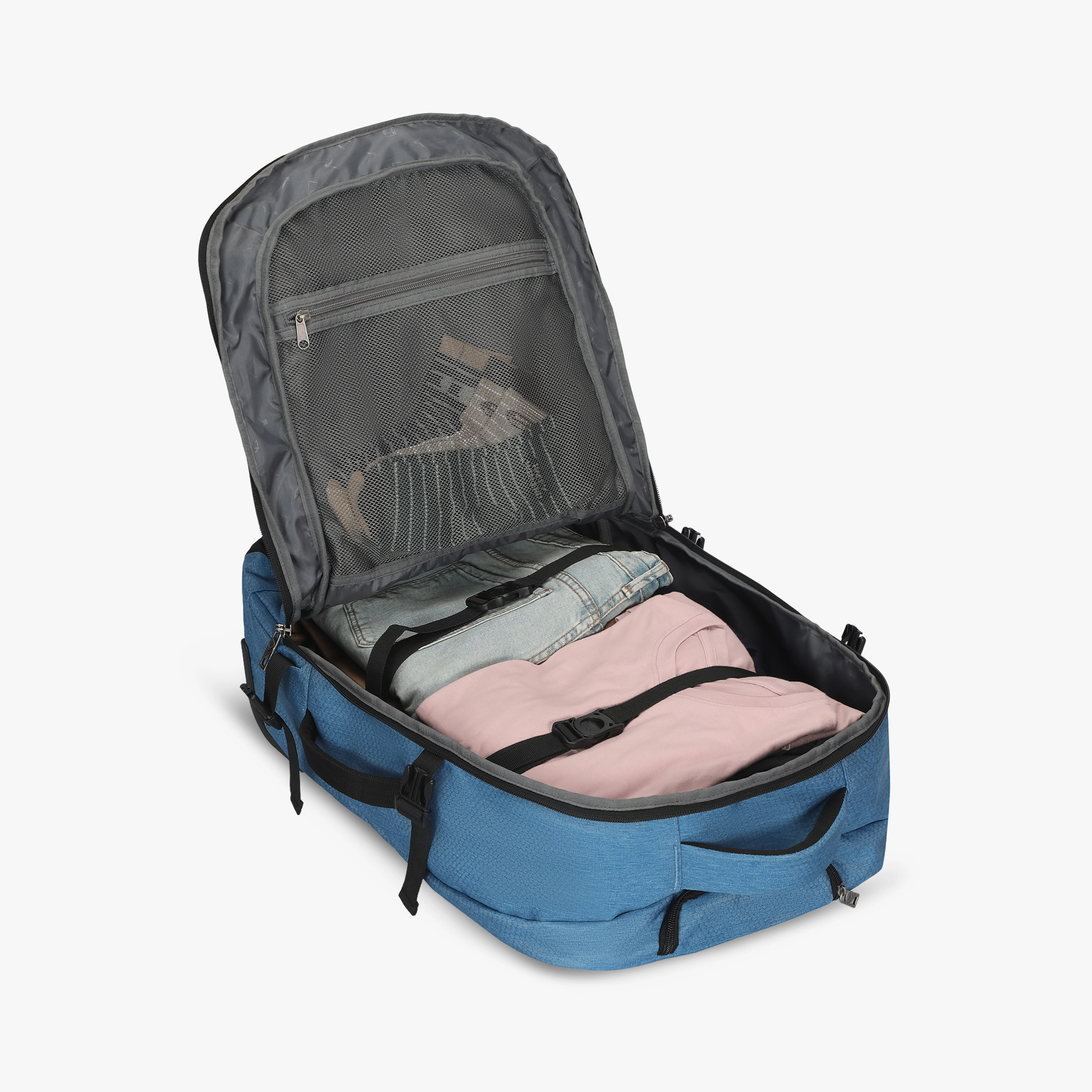 Hynes Eagle Unisex Rolling Travel Backpack Set (63L)