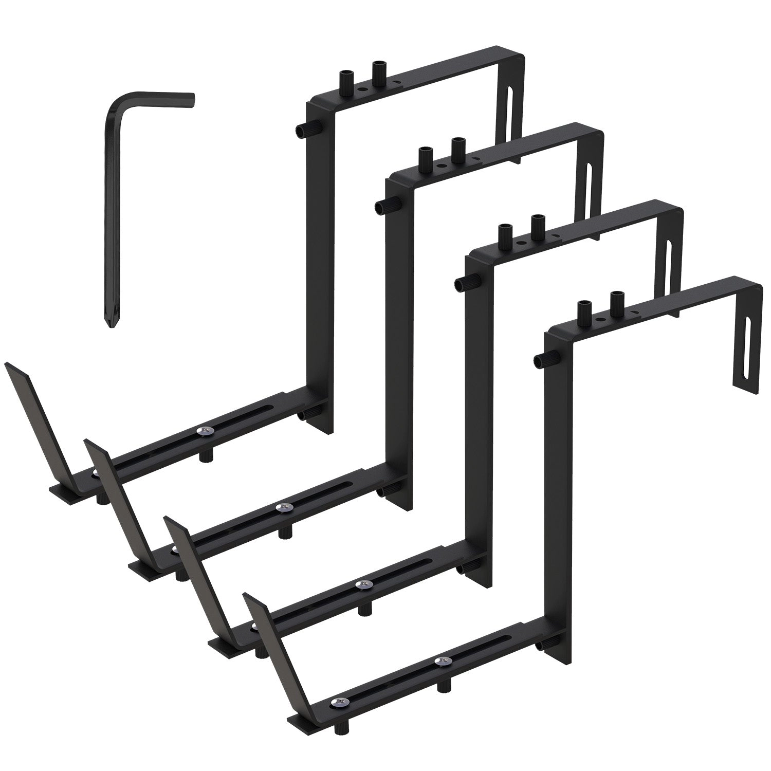 GBruno 4 Pcs Adjustable Planter Box Brackets