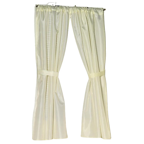 Carnation Home Fashions Polyester Fabric Window Curtain Ivory 34x54