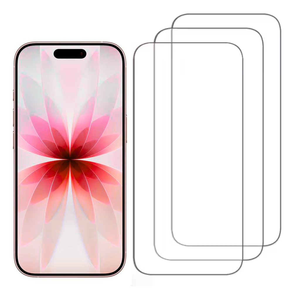 Qixxronics 3-Pack Screen Protector for iPhone 17 Tempered Glass Anti-Scratch Clear Glass Film Protector for iPhone 17