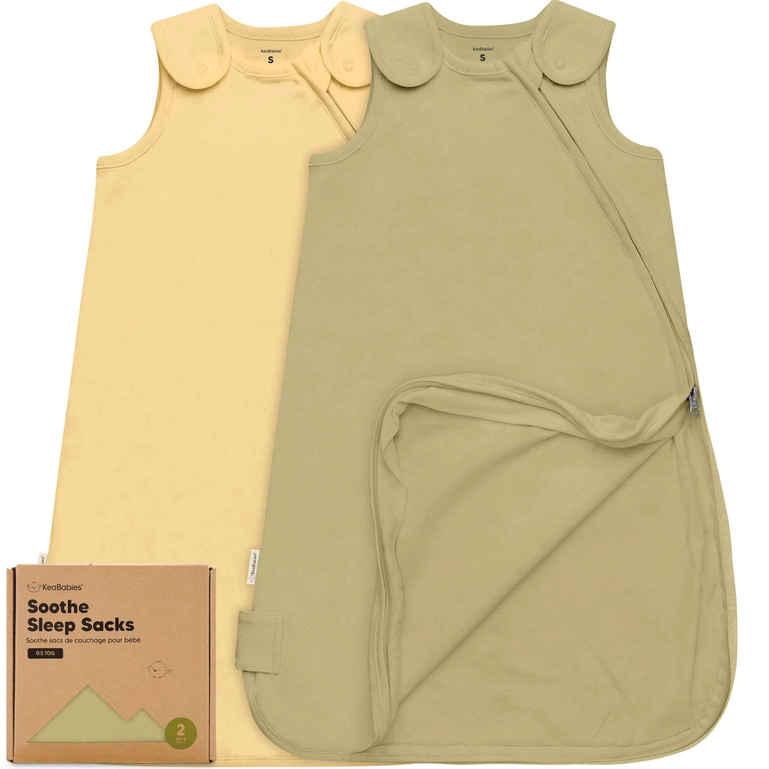 KeaBabies 2-Pack Soothe Sleep Sacks