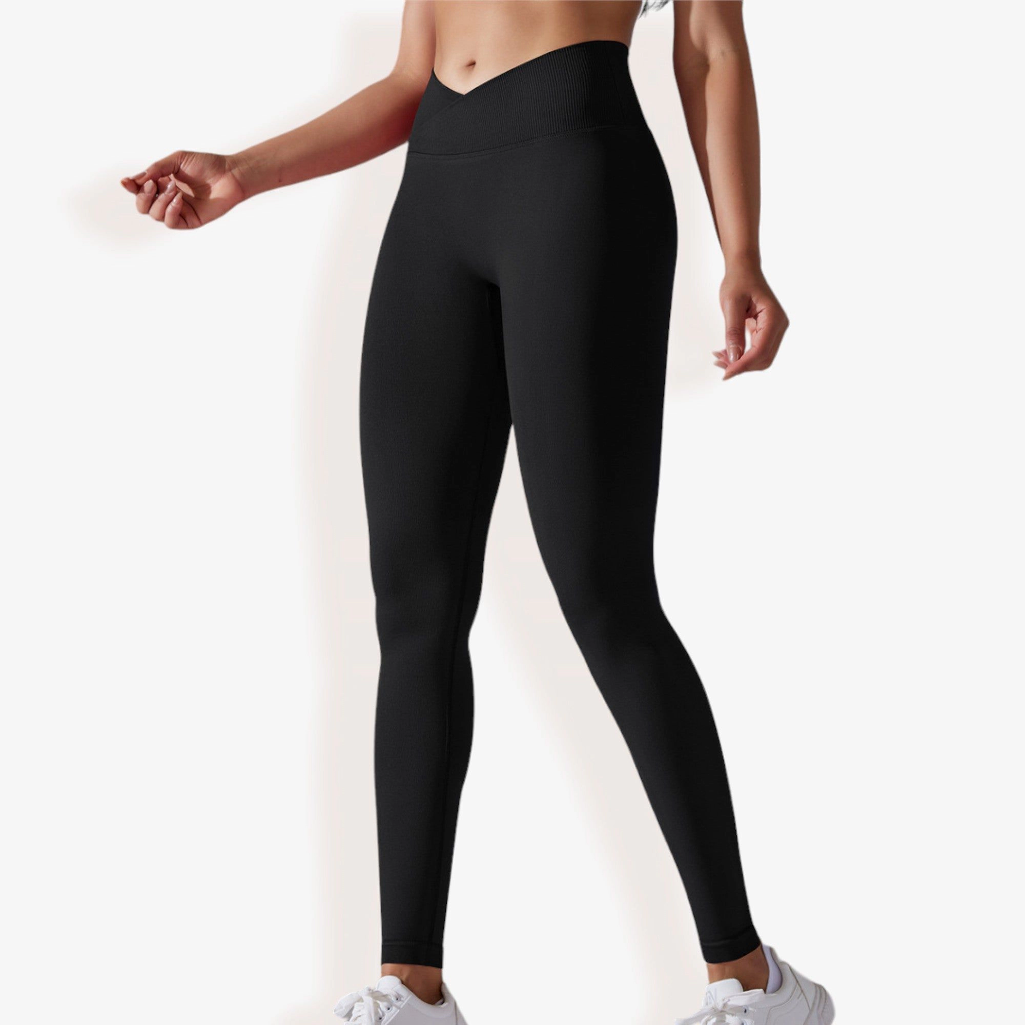 Anna-Kaci Active Women's High Waist Seamless Ribbed Full Length Leggings