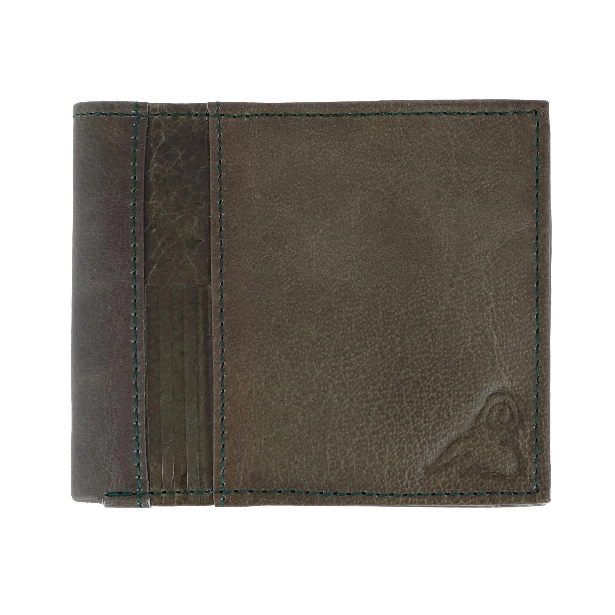 CTM Men's RFID USA Embossed Leather Bifold Wallet