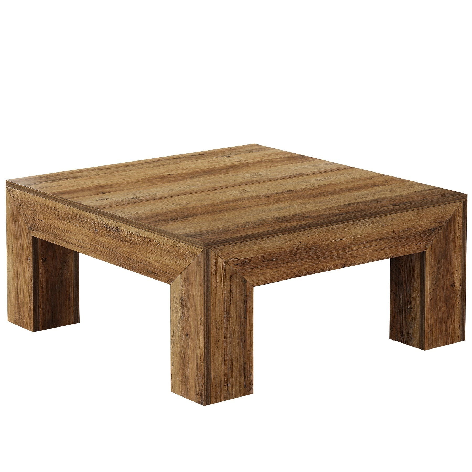 Tribesigns 39.4 inches Square Coffee Table for Living Room Farmhouse