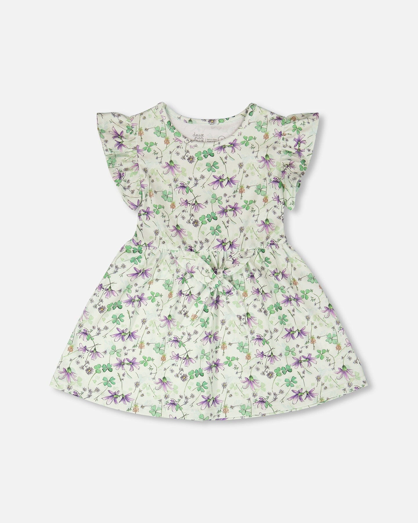 Deux par Girls Jersey Dress Printed Flowers