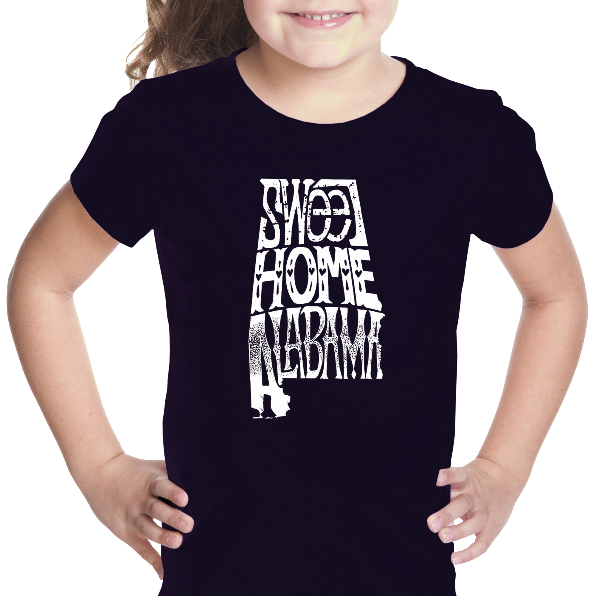 LA Pop Art Girls Word T-Shirt - Sweet Home Alabama
