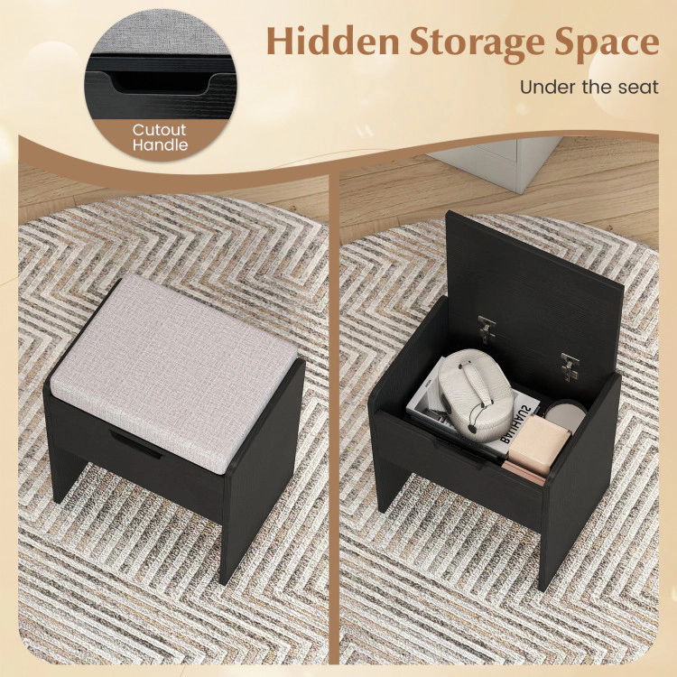 Hivvago Vanity Desk With Mirror And Lights Makeup Table Power Outlets