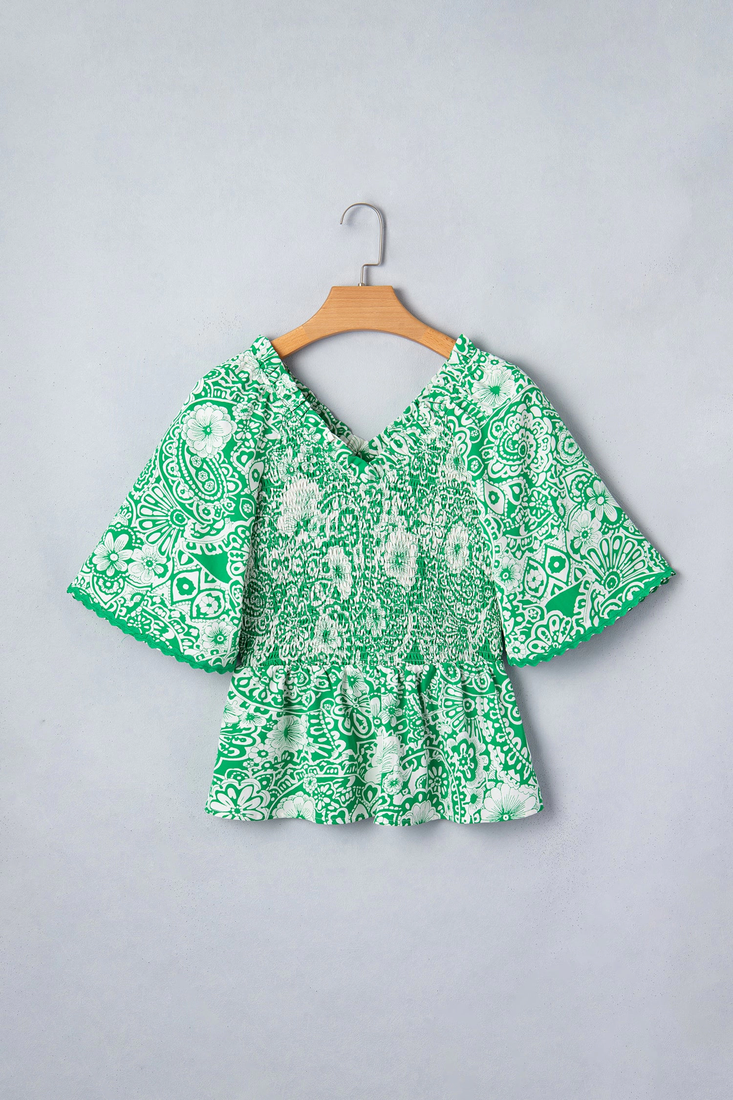 Threaded Pear Camryn Floral Smocked Blouse