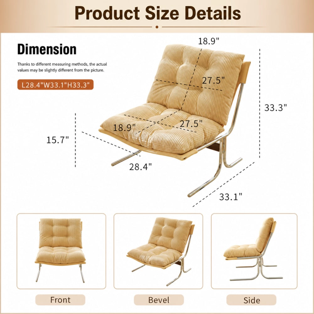 GOODSILO Comfortable Faux Leather Accent Chair