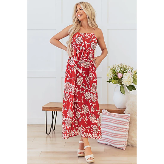 jcpenney maxi dress Threaded Pear Women's Ainsley Stripe Spaghetti Strap Pocketed Dress, Color: Beige Stripe 58 Inches Threaded Pear Women's Aylin Floral