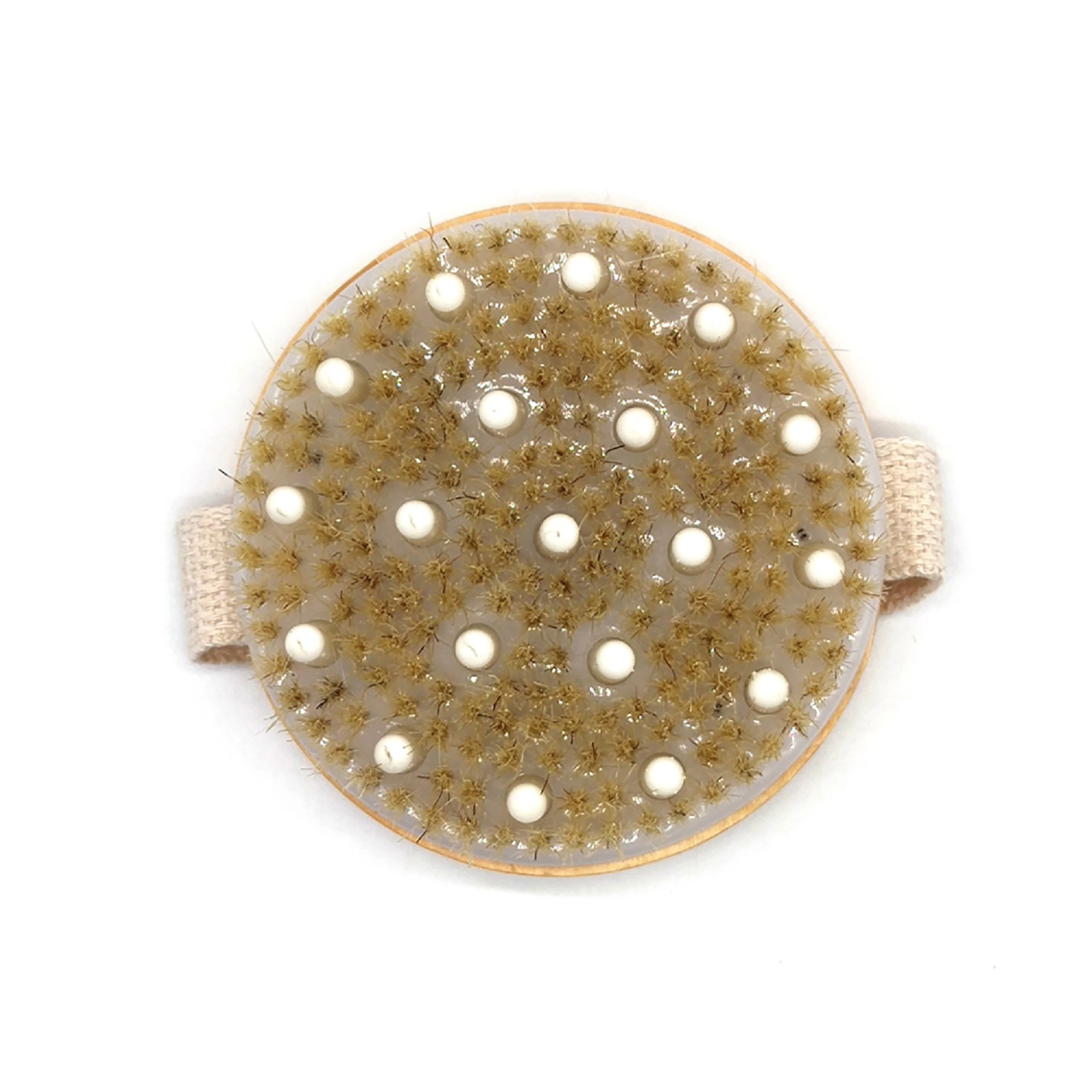 Pursonic Unisex Natural Wood Cellulite Massage Bath Brush with Lotus Handle