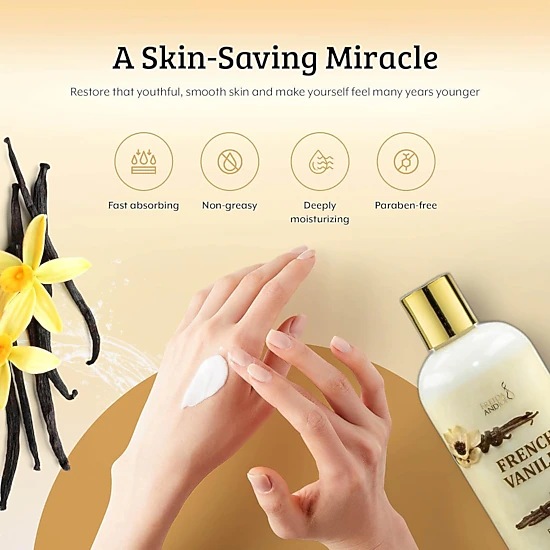 Freida and Joe Women French Vanilla Fragrance Body Lotion in 10oz Bottle