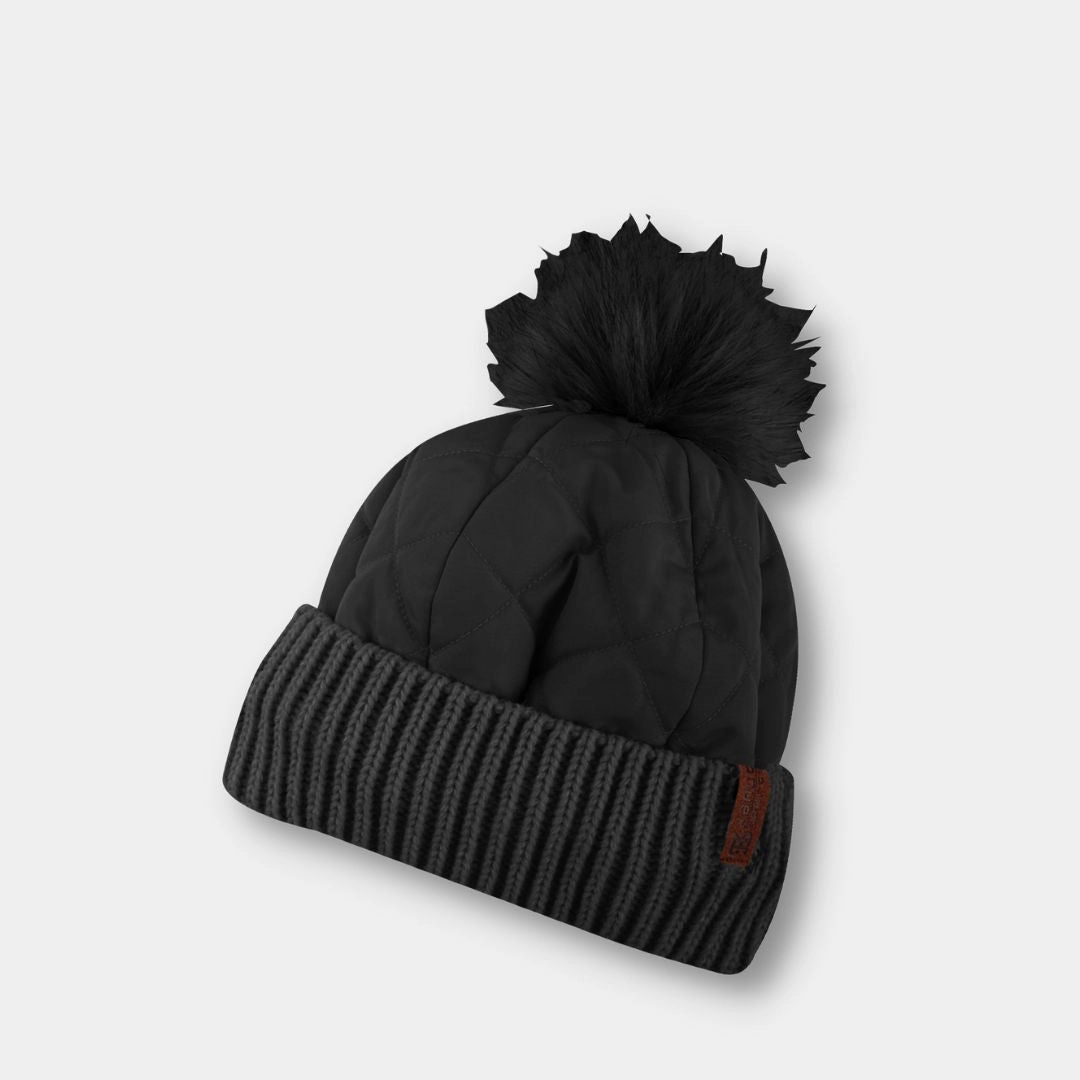 Kanut Sports Collie Cuff Beanie with Faux Fur Pom