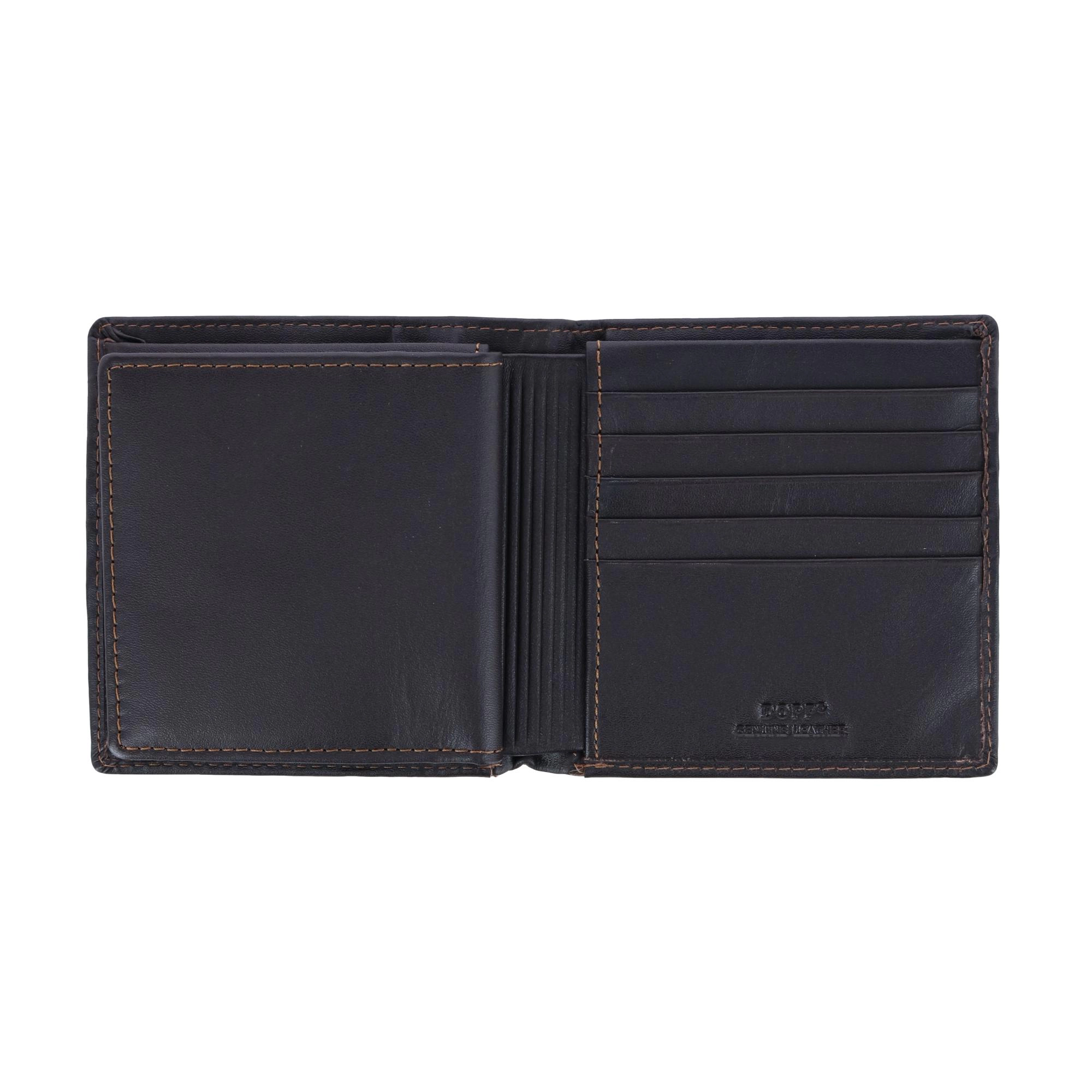 DOPP Men's Leather Dopp Regatta RFID Convertible Cardex Hipster Wallet