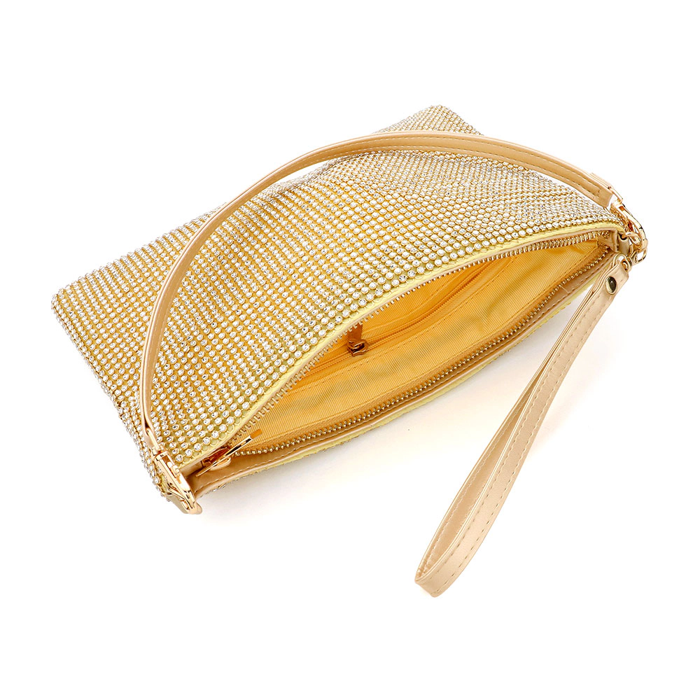 Fashnzfab Bling Flat Clutch / Crossbody Bag