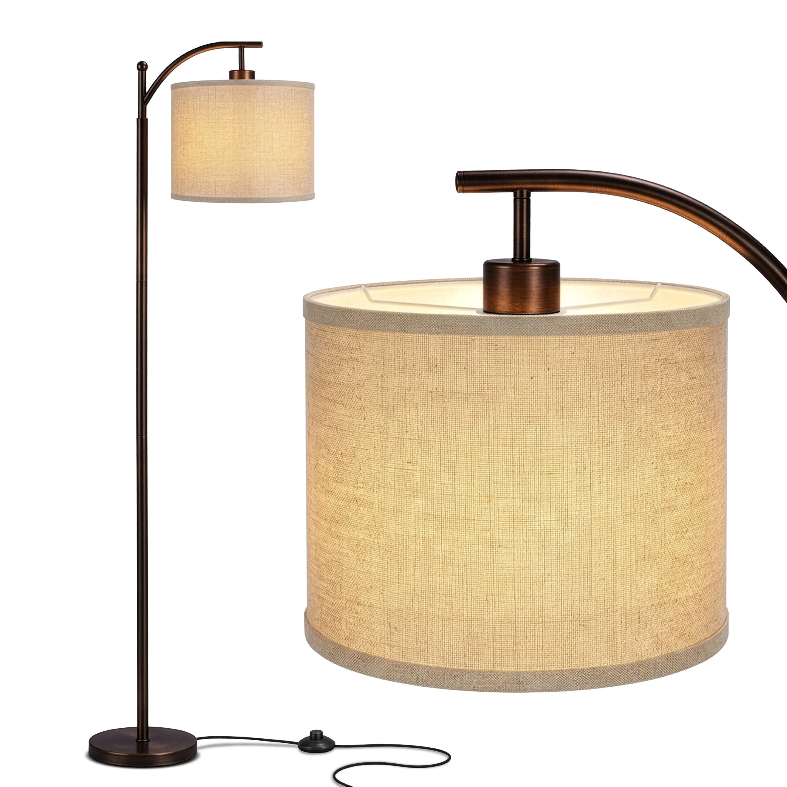 Brightech Montage Arc Drum Floor Lamp