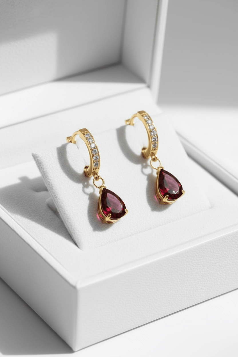 DressAtR Women's Geometric Gold Plated Earrings