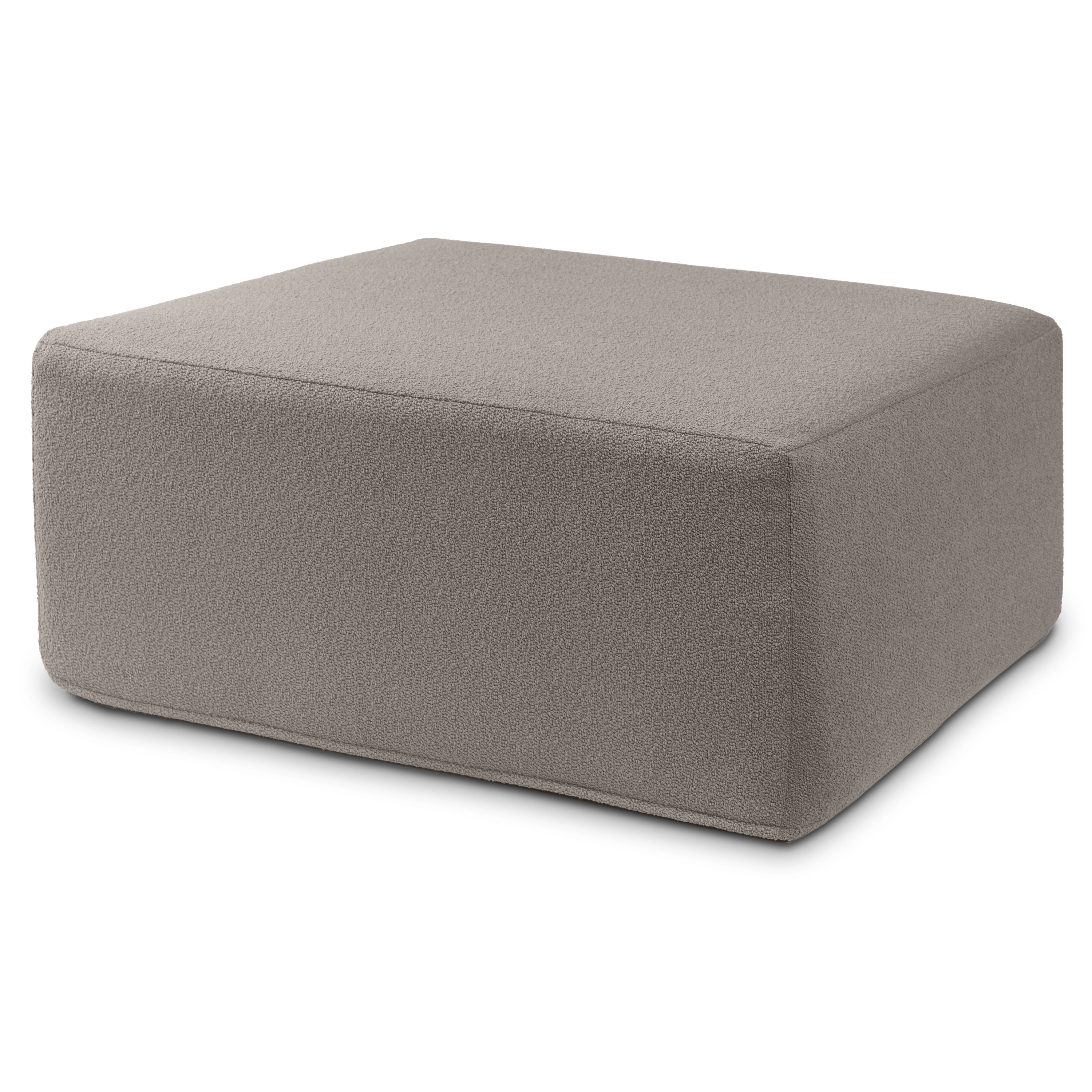 Jaxx Fairlie Couch Ottoman - Oversized Square Foam Coffee Table Ottoman, 36" , Luxe Boucle