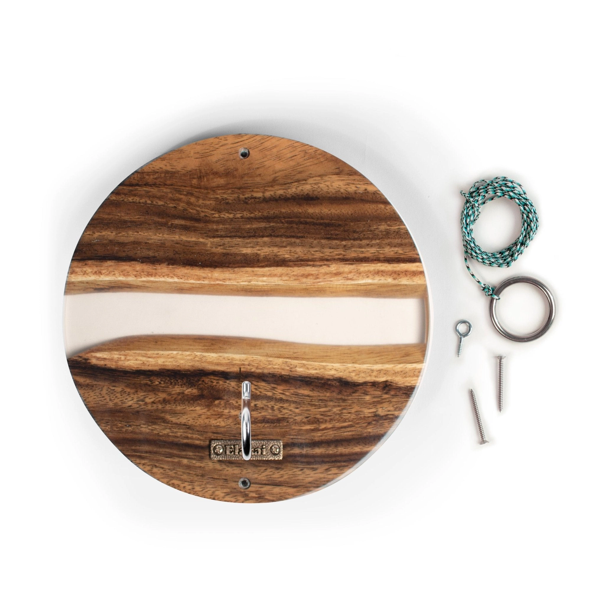 Elakai Botanical Acacia Wood Hook and Ring Toss Game