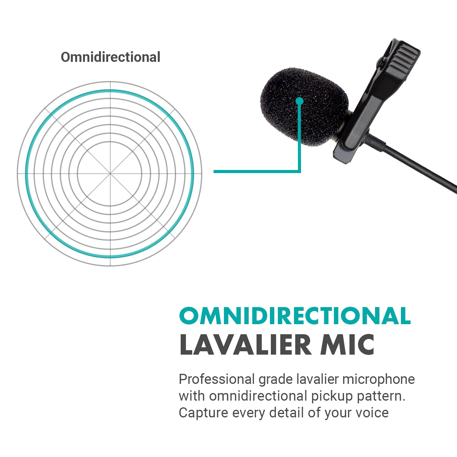 Movo WMX-1-UL USB-C Wireless Lavalier Microphone- USB Wireless Lapel Microphone for Computer, Smartphones, and Tablets