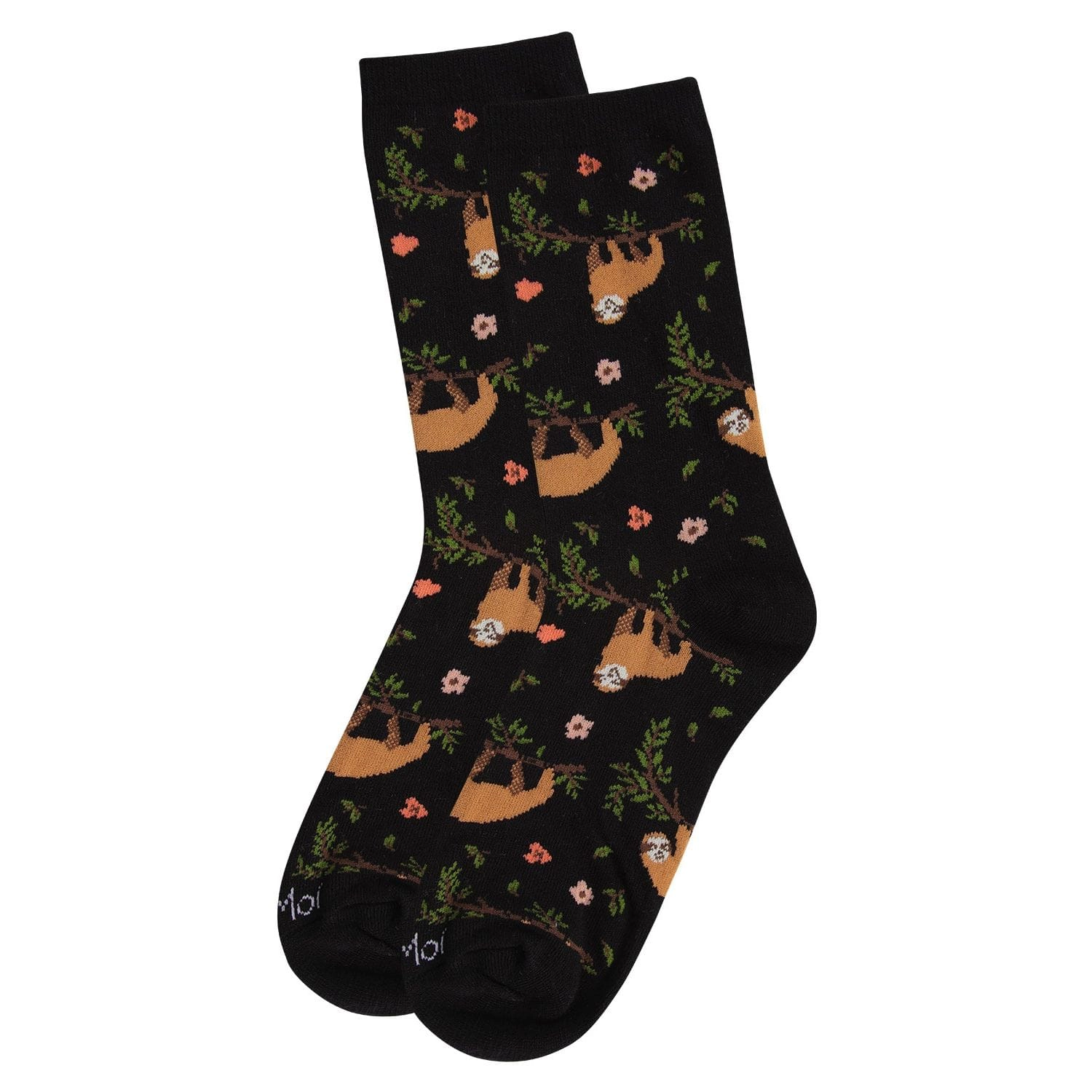 MeMoi Women's Sloth Bamboo Blend Crew Socks