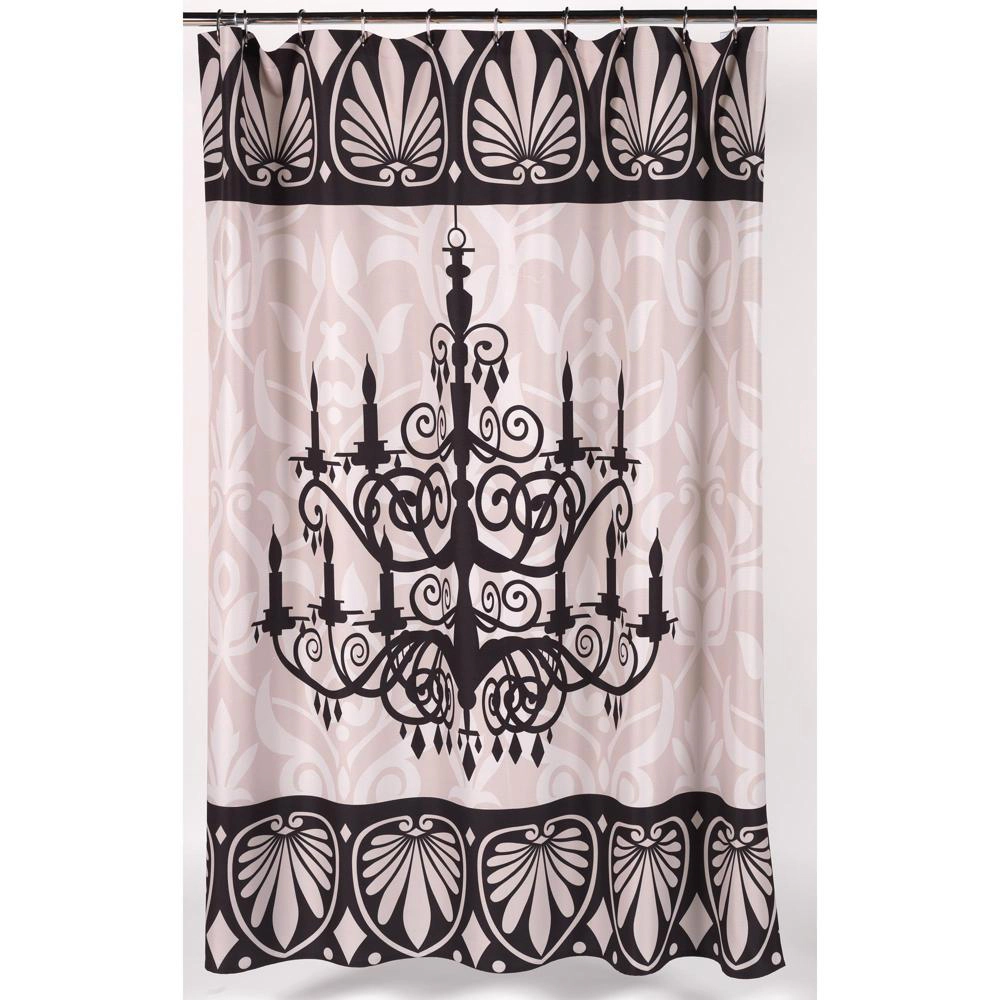 Carnation Home Luminere Heavier Weight Fabric shower curtain 100% polyester size 70x72