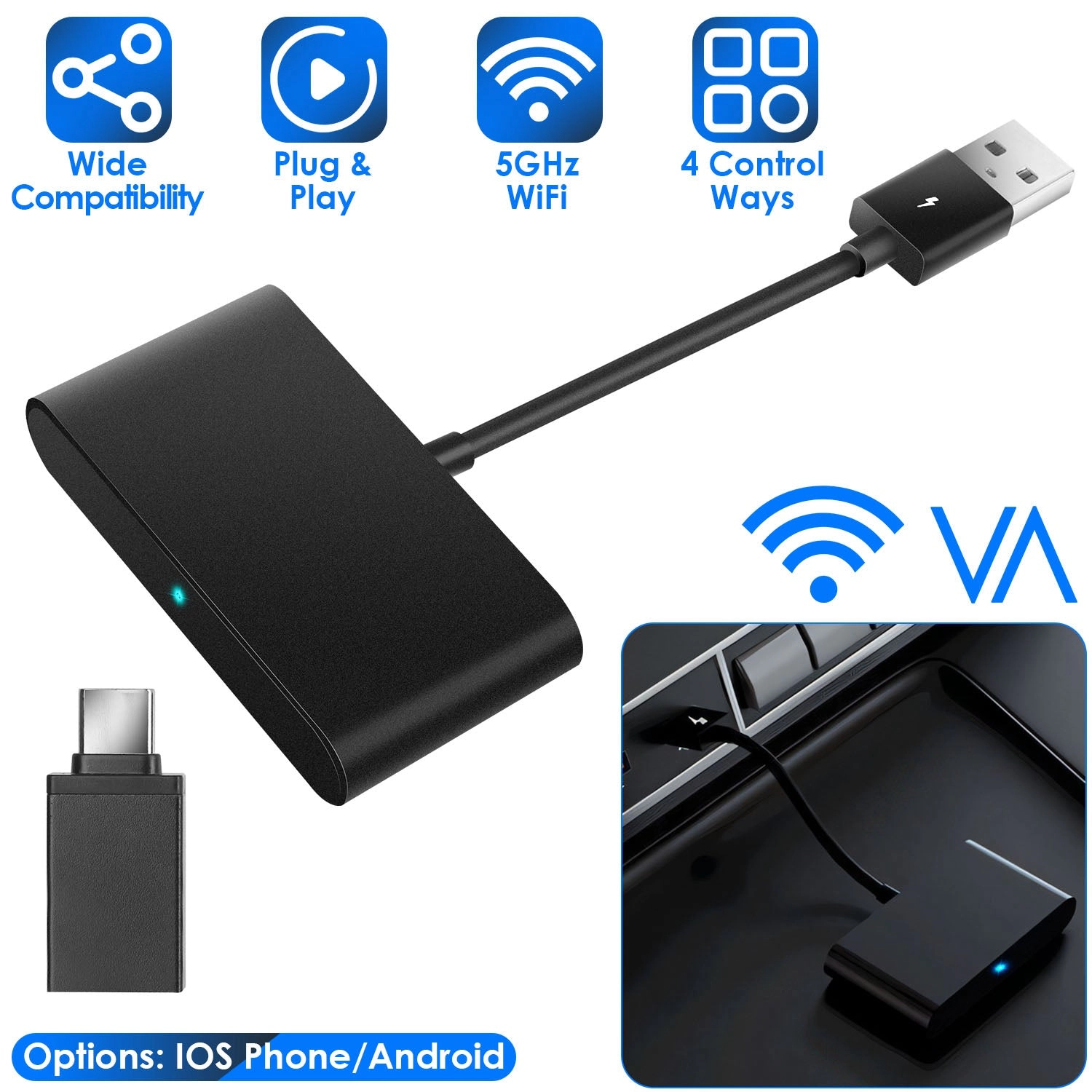 GBruno 5GHz Wireless Adapter For Car Infotainment