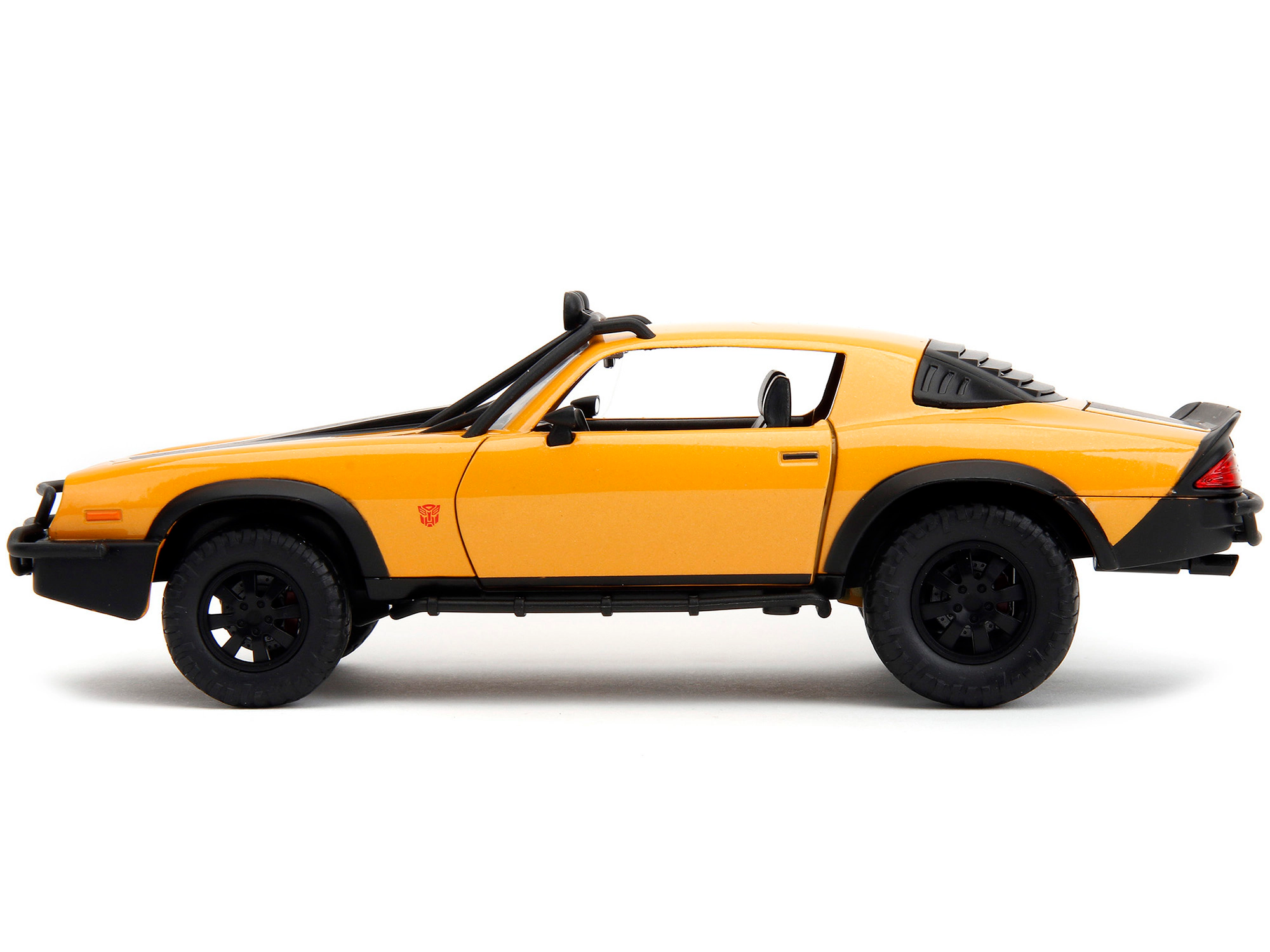 Jada Collectible 1977 Chevrolet Camaro Off-Road Version "Bumblebee" Yellow Metallic With Black Stripes And Transformers