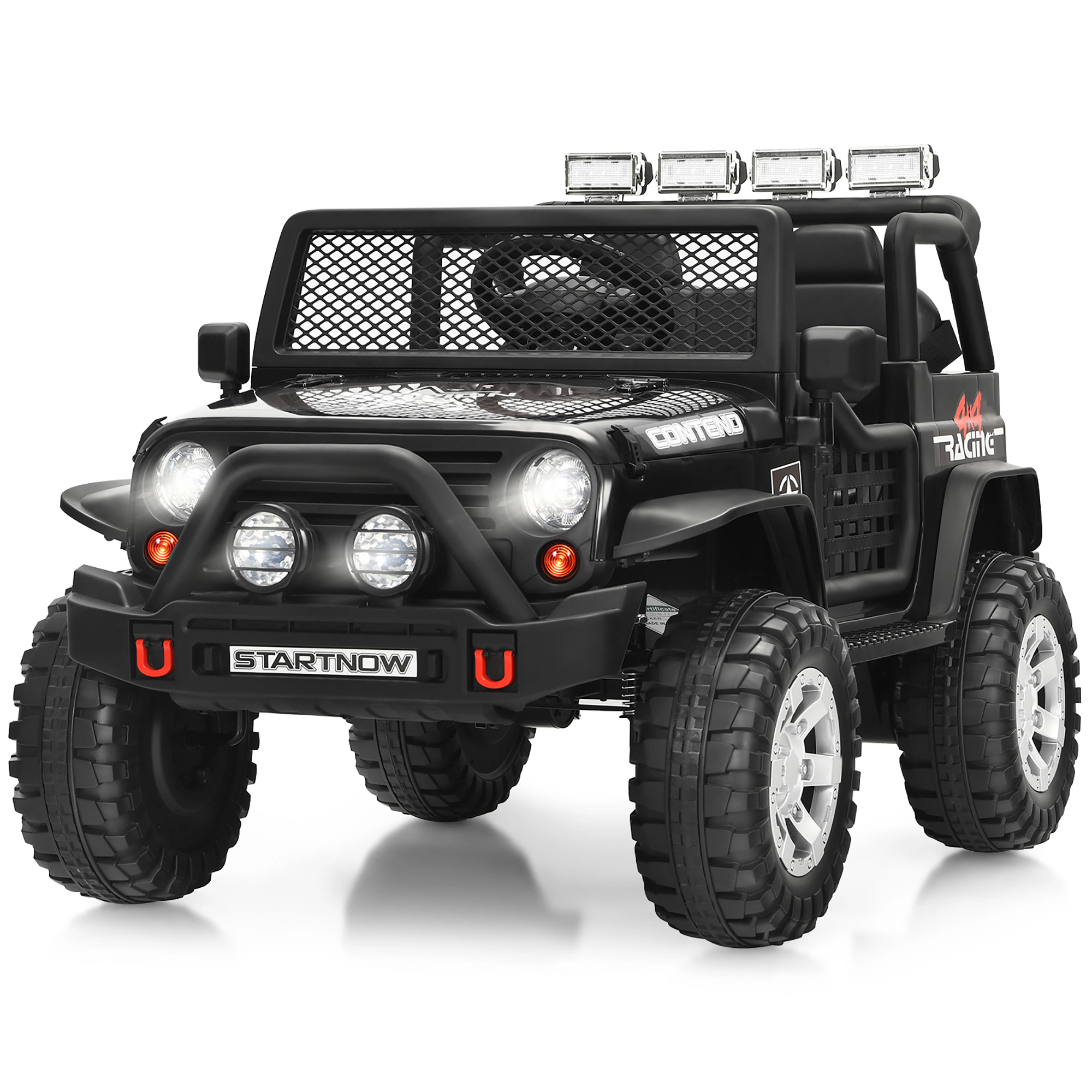Costway 12V Kids Ride On Truck Remote Control Electric Car with Lights&Music Pink