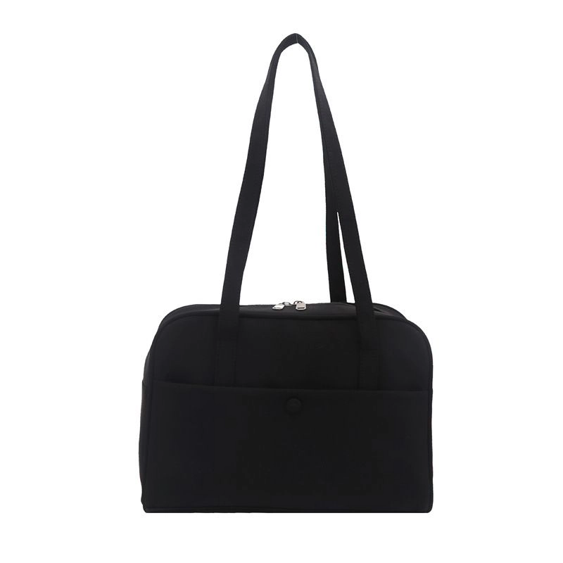 Alilang Women's Quilted Shoulder Tote Bag with Front Pocket and Zipper Closure