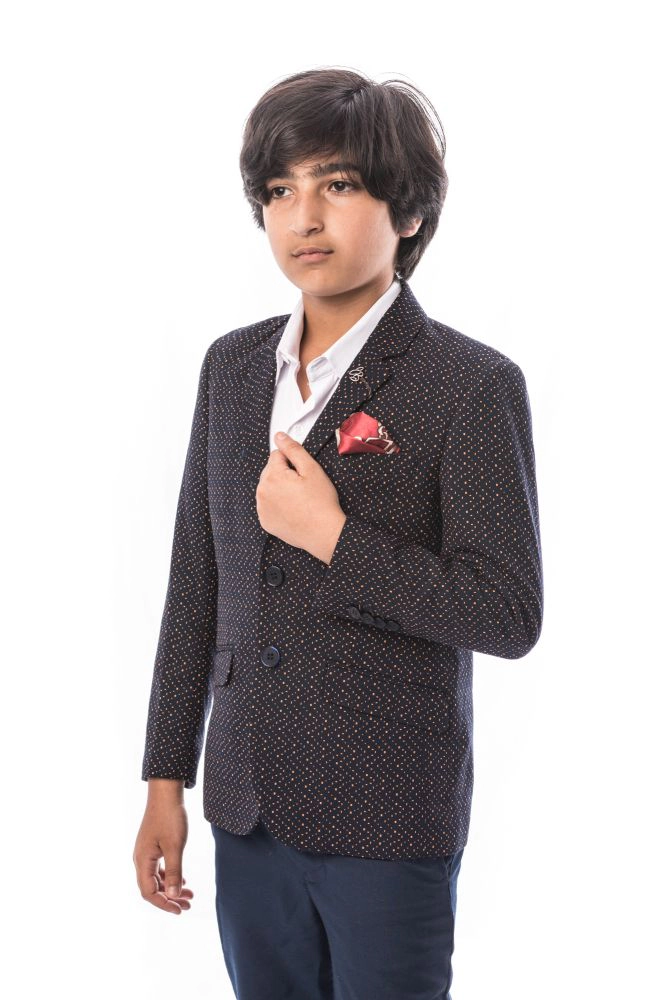Elie Balleh Boys Slim Fit Digital Rain Jacket
